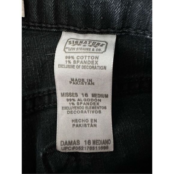 Signature Levi Strauss & Co. Women’s Black Mid-Rise Bootcut Jeans Size Medium - Picture 6 of 7